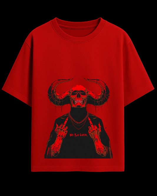 Inferno Bull – Oversized Tee (Back Graphic)